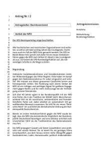 Verbot der NPD - SPD-Bezirk Weser-Ems