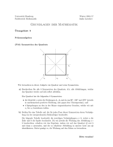 Lösungsskizzen zu Blatt 9 - Fachbereich Mathematik