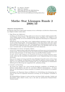 Mathe–Star Lösungen Runde 2 2009/10