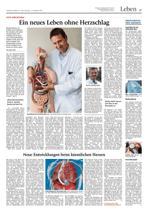 Ein neues Leben ohne Herzschlag - Klinikum der Universität München