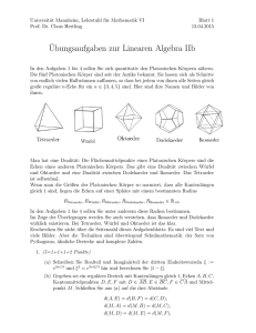 Aufgabenblatt-01 - Lehrstuhl VI für Mathematik