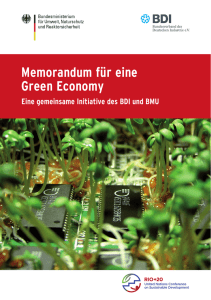 Memorandum für eine Green Economy