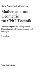 Mathematik und Geometrie zur CNC