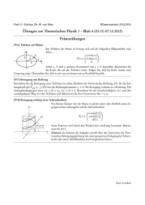 Übungen zur Theoretischen Physik 1 – Blatt 6 (03.12.