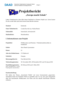 Projektbericht - Max-Planck