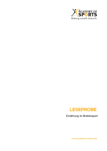 Leseprobe - Academy of Sports