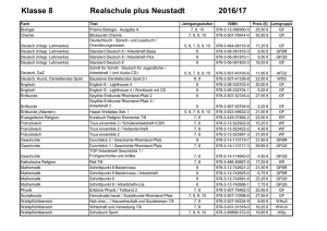 Klasse 8 Realschule plus Neustadt 2016/17