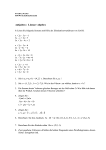 Aufgaben : Lineare Algebra