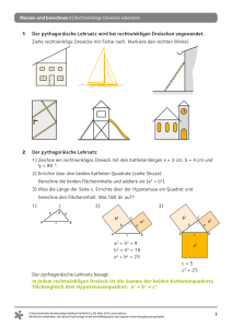 1 Messen und berechnen I | Rechtwinklige Dreiecke erkennen 1) 2