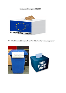 Essay zur Europawahl 2014