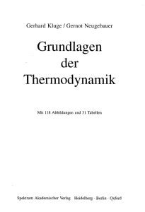 Grundlagen der Thermodynamik