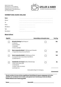 Preisliste - Gfeller Huber GmbH