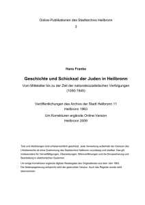 Geschichte und Schicksal der Juden in Heilbronn - Johann