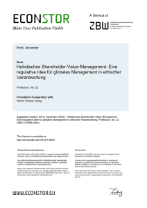 Holistisches Shareholder-Value-Management