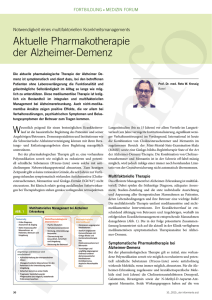 Aktuelle Pharmakotherapie der Alzheimer-demenz