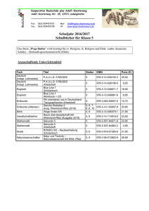 Schulbuchliste Klasse 5 - Kooperative Realschule plus Adolf