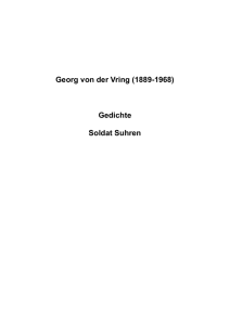 Georg von der Vring (1889-1968) Gedichte Soldat Suhren