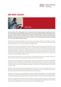 ann-marie caulker - Roland Berger Stiftung