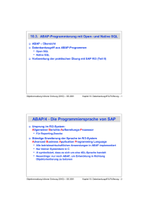 ABAP/4 - Die Programmiersprache von SAP