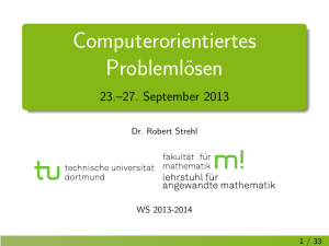 23.–27. September 2013 - Mathematik, TU Dortmund