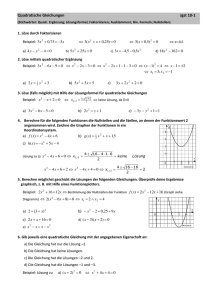 Quadratische Gleichungen Jgst 10-1 - Peutinger