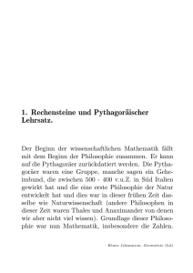 1. Rechensteine und Pythagoräischer Lehrsatz.