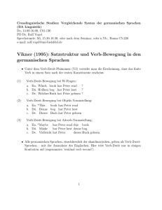 Vikner (1995): Satzstruktur und Verb
