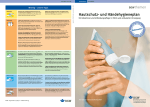 Hautschutz- und Händehygieneplan für Hebammen