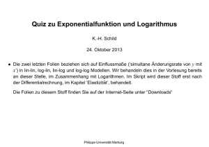 Quiz zu Exponentialfunktion und Logarithmus