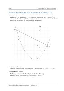 Mittlere-Reife-Prüfung 2013 Mathematik II Aufgabe A2