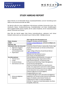 STUDY ABROAD REPORT