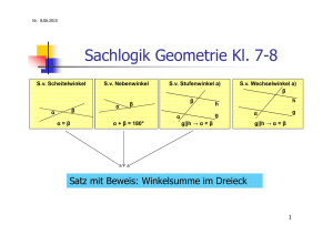 Sachlogik Geometrie Kl. 7-8