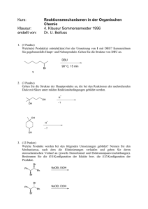 Kurs: Reaktionsmechanismen in der Organischen Chemie Klausur