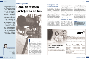 KMU Magazin – März 2003 – «Nutzungsrechte»