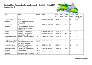Schulbuchliste Realschule plus Manderscheid – Schuljahr 2016