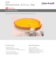 CDP Zitronenkuchen Ø 23 cm, 700g - frisco