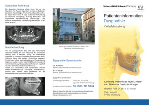 Flyer Patienteninfo Dysgnathie.indd - Klinik und Poliklinik für Mund