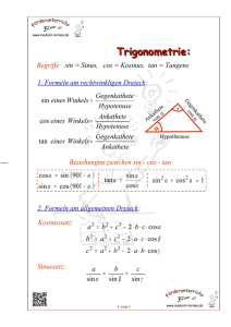 Trigonometrie: