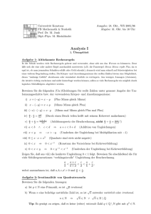 Blatt 1 - Fachbereich Mathematik und Statistik