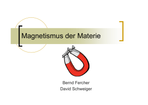 Magnetismus der Materie