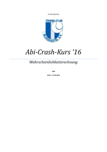 Crash-Kurs 2016 - Stochastik (G