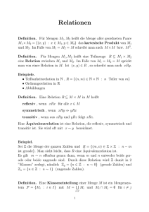 Relationen - Mathematics TU Graz