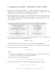 1. ¨Ubungsblatt am 9.3.2011 - Mathematik 1 für BI