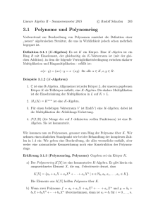 3.1 Polynome und Polynomring