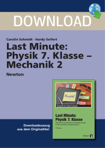 Last Minute: Physik 7. Klasse – Mechanik 2