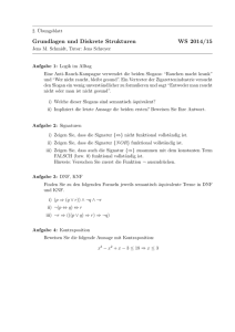Grundlagen und Diskrete Strukturen WS 2014/15