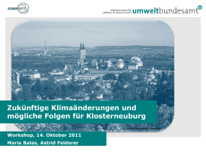 Klimawandel-Auswirkungen in Klosterneuburg (Folien)