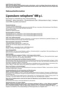 Liponsäure-ratiopharm® 600 pi