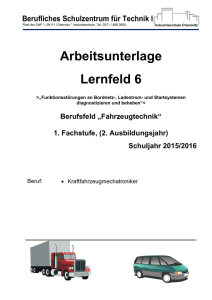 Arbeitsunterlage Lernfeld 6