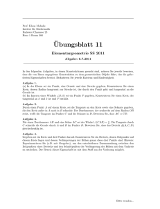 Ubungsblatt 11 - Institut für Mathematik